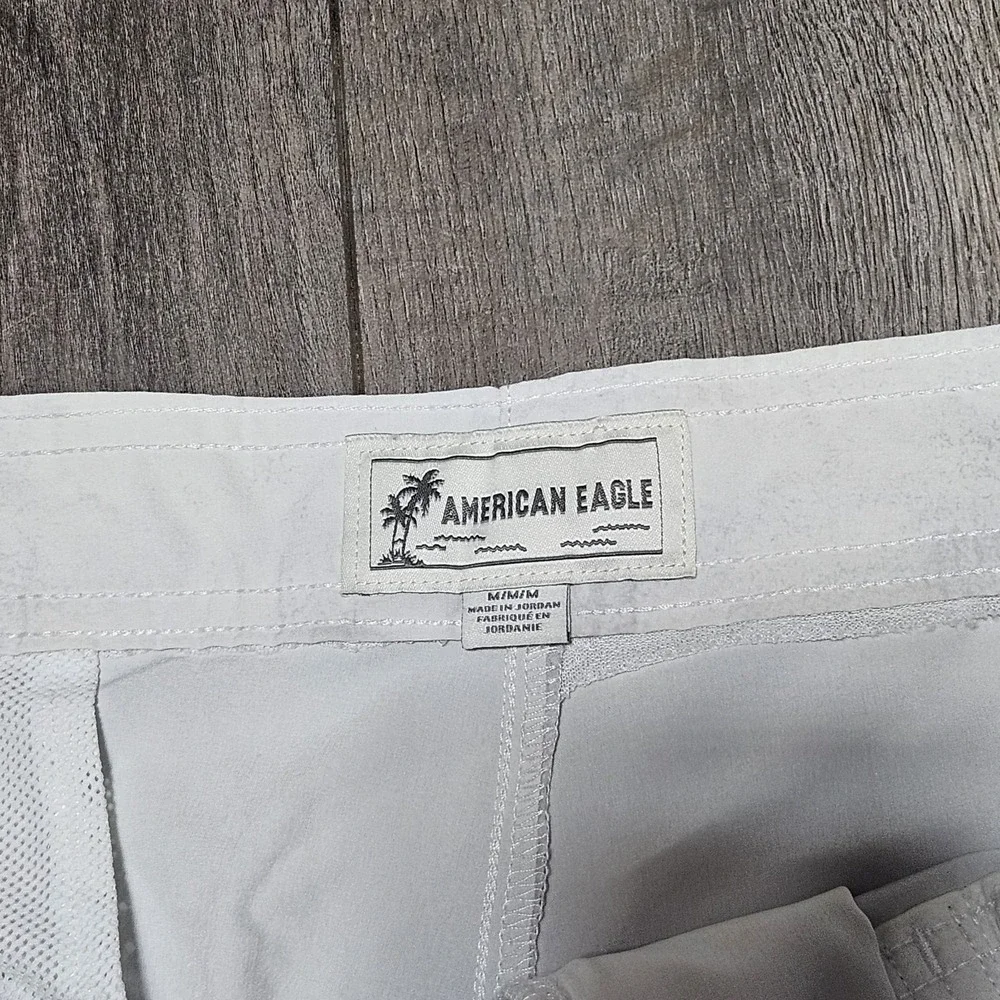 American Eagle Board Shorts mens‎ Medium Swim Trunks Beach Surf Black Gray Ombre